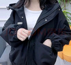 皮爾卡丹小個子連帽短款風衣外套女2025年春秋新款寬松休閑夾克棒球服上衣 黑色 春秋款 2XL 建議125-140斤 曬單實拍圖
