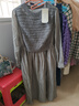 謎底拼接式連衣裙長(cháng)袖2024冬季新品法式溫柔收腰中長(cháng)裙244ML1632 幻影灰 XL 曬單實(shí)拍圖