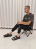 利達妮（TZLDN）開車涼鞋男士2025新款夏季防滑防臭踩屎感軟底沙灘鞋戶外休閑拖鞋 沉穩(wěn)黑 42 -43【適合41-42碼】 曬單實拍圖