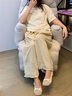 達(dá)芙妮（DAPHNE）涼鞋女粗跟中跟百搭夏季宴會(huì)增高仙女風(fēng)配裙子2025新款 香檳色 37 (235mm)  標(biāo)準(zhǔn)碼 曬單實(shí)拍圖