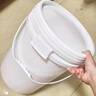 水杉加厚塑料桶大號(hào)垃圾桶涂料桶化工桶塑膠桶乳膠漆桶家用密封桶20升35kg25L水箱家用蓄水大容量 20L-白色 曬單實(shí)拍圖