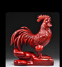 雙枝之家紅色公雞擺件開(kāi)業(yè)送禮木質(zhì)十二生肖雞實(shí)木雕刻雄雞家用客廳裝飾品 紅色花梨木精雕【大公雞】 高12厘米 曬單實(shí)拍圖