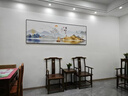 新中式客廳裝飾畫山水沙發(fā)背景墻風景掛畫大氣新款高檔壁畫寓意好 旭日東升 120*40cm 質(zhì)感晶瓷畫 鋁合金外框 曬單實拍圖