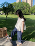 LUSON陳大豬童裝 女童褲子夏季薄款2025新款螃蟹褲兒童涼感休閑褲洋氣 曬單實(shí)拍圖
