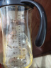 Aynmer愛因美嬰兒奶瓶 新生兒防脹氣斷奶寶寶水壺吸管杯鴨嘴杯耐摔 300ml +2奶嘴+清潔套 曬單實(shí)拍圖