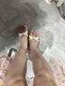 DAPHNE達(dá)芙妮休閑高跟涼拖鞋女2025夏季新款厚底外穿法式仙女風(fēng)涼鞋女 綠色 36 曬單實(shí)拍圖