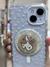 PopSockets【柔軟音樂會·手機(jī)殼】泡泡騷手機(jī)支架氣囊伸縮防摔手機(jī)殼蘋果iPhone 16/15 Pro Max手機(jī)保護(hù)殼 碎花圓舞曲（透殼） iPhone 14 曬單實拍圖