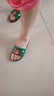 【外穿】拖鞋女時(shí)尚家居外出防滑防臭網(wǎng)紅ins爆款炸街高顏值新款 4*/卿家年】禮物熊】綠色 38-39C./【適合37-38】 曬單實(shí)拍圖