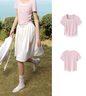 森馬（Semir）短袖t恤女短款假兩件百搭上衣25夏裝顯瘦U領套頭衫109325100015 曬單實拍圖
