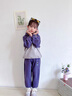 G.DUCKKIDS女童套裝春秋2024新款小女孩寶寶洋氣時髦秋裝加絨兒童運動服秋季 紫色 140cm 曬單實拍圖