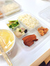 Edo一次性五格餐盒 塑料快餐盒帶蓋野餐盒飯盒外賣(mài)打包盒1000ml*20只 曬單實(shí)拍圖