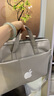 長(zhǎng)澤蘋果MacBook Air M2/M1電腦包13.6英寸筆記本Pro16/14手防水提包 中性灰白蘋果 升級(jí)加絨209 15.6英寸 曬單實(shí)拍圖
