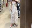 FOX.G裙子新品吊帶連衣裙女夏季2025新款衣服女裝小個(gè)子法式純欲長(cháng)裙 水墨碎花荷葉邊連衣裙 L 【建議110-120斤】 曬單實(shí)拍圖