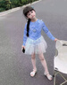 女童泳衣2025新款時(shí)尚洋氣超好看小童長(cháng)袖連體兒童女寶專(zhuān)業(yè)游泳衣 翅膀紗裙泳衣 【送泳帽】 120 曬單實(shí)拍圖