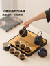 京東京造 茶具整套 功夫茶具陶瓷套裝茶壺茶杯茶盤【黑陶提梁壺】 12件套  曬單實拍圖