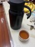 【316茶壺】辦公家用保溫壺茶水分離泡茶壺大容量水壺 黑色 1500ml 曬單實(shí)拍圖