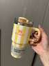 STANLEY網(wǎng)紅吸管杯水杯大容量辦公車載不銹鋼杯591ML-黃白沙灘七夕送禮 曬單實(shí)拍圖