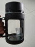 玻璃水杯商務杯大容量男女生帶蓋泡茶杯家用含茶隔把手杯 商務把手杯黑色 500ml 1只 曬單實拍圖
