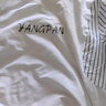 她享T恤女圓領(lǐng)字母印花條紋拼接設(shè)計(jì)寬松百搭七分袖上衣T13KT1606 曬單實(shí)拍圖