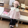 G.DUCK KIDS小黃鴨童裝女童外套春秋2025新款洋氣兒童衣服時尚翻領(lǐng)桃心夾克秋 粉色 90 建議1~2歲（80-90cm） 曬單實拍圖