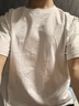 名創(chuàng  )優(yōu)品（MINISO）重磅T恤男短袖2025新款二本針抗皺純棉半袖男款純色百搭圓領(lǐng)體恤 【100%純棉】白色 XL /180(不起球不掉色) 曬單實(shí)拍圖