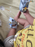 涼鞋新生兒 0-1歲嬰兒夏季6-13個月男女童學(xué)步鞋寶寶魔術(shù)貼步前 涼鞋印花太空龍藍色 牛筋底 12.5 （15碼11-13月體重20-23斤） 曬單實拍圖