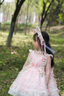 G.DUCKKIDS小黃鴨童裝洛麗塔公主裙女童裙子夏季蝴蝶仙子生日禮服吊帶裙兒童 裙子+拖尾+裙撐 100 建議2~3歲（ 90-100cm） 曬單實(shí)拍圖
