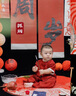迪士尼嬰兒夏季衣服短袖套裝寶寶分體百天周歲禮服中國(guó)風(fēng)幼童唐裝兩件套 紅色 md分體套裝唐裝 100 曬單實(shí)拍圖