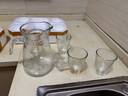 涼水壺錘紋玻璃冷水壺套裝家用夏季水具 錘紋水具套裝【1壺4杯】 曬單實(shí)拍圖