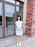 小豬彼特女童網(wǎng)球套裝速干運(yùn)動(dòng)服兒童冰絲涼感短袖大童百褶裙子羽毛球訓(xùn)練 6126漸變 170 cm 曬單實(shí)拍圖
