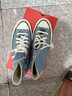 匡威（Converse）高幫帆布鞋 1970S Chuck 70 HI經(jīng)典透氣男女休閑運動(dòng)鞋 水洗藍色 A04584C 39.5 曬單實(shí)拍圖