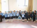 檸鑫焱兒童民國風(fēng)服裝五四青年裝男女童中山裝學(xué)生裝六一朗誦合唱演出服 藍(lán)色上衣+裙子 140 曬單實(shí)拍圖