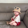 G.DUCKKIDS小黃鴨嬰兒包屁衣服夏季薄款新生兒連體衣可愛滿月百天三角爬爬服 酒紅 66cm 66碼0-3月建議寶寶4-6公斤 曬單實拍圖