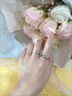 DR情侶戒指一對戒莫桑石鉆戒男女款訂婚結(jié)婚紀(jì)念日情人節(jié)禮物送女友 情侶戒指一對2克拉默認(rèn)活口 曬單實(shí)拍圖