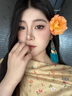 貞喜氣 一字肩上衣夏辣妹碎花韓版設(shè)計感短袖T恤上衣女露肩荷葉邊不規(guī)則 黃色 L 曬單實拍圖
