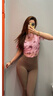 雙秀巨好看的瑜伽服罩衫女2025新款國(guó)風(fēng)網(wǎng)紗印花普拉提健身短袖套裝 粉色上衣 M （85-100） 曬單實(shí)拍圖