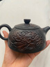 可提可旋轉(zhuǎn)可鳳鳴雕刻龍紋建水紫陶半月壺紫砂高端茶器手工茶壺 紫陶祥龍半月壺+兩個龍杯 220ml 曬單實拍圖