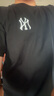 47brand美版mlb短袖T恤純棉面料刺繡NY/LA 男女款 美國47brand出品 黑色-左胸刺繡NY L (高175-180cm,體重65-80kg) 曬單實(shí)拍圖
