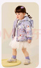 Mini Balabala【三防】男女兒童寶寶羽絨外套動物造型帽柔軟羽絨服2025秋冬新款 紫色調(diào)00377 110 【80.2g】 曬單實(shí)拍圖
