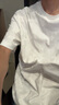 卡賓（CABBEEN）【肌理質(zhì)感】男裝提花短袖T恤夏季新款圓領(lǐng)寬松半袖刺繡上衣 米白色12（寬松版型） L /175/50 曬單實拍圖