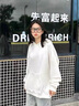 Shelley Jones280g重磅白色連帽衛(wèi)衣男春秋季美式cleanfit潮牌套頭情侶百搭外套 白色 XL [推薦120-140斤] 曬單實(shí)拍圖