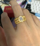夢金園 七夕禮物鴿子蛋戒指黃金戒指中古風(fēng)指環(huán)送女友送老婆 曬單實拍圖