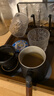 新款竹木茶盤托盤大小型承重多功能盤家用長方形客廳中式提手托盤 黑胡桃色茶托盤38*26cm 曬單實(shí)拍圖