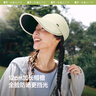蕉下（beneunder）棒球帽子遮陽帽女鴨舌帽黑膠大檐防曬帽防紫外線百搭BM530黑 曬單實(shí)拍圖