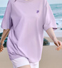 FILA 斐樂(lè)官方女子針織短袖衫2025夏新款時(shí)尚休閑簡(jiǎn)約基礎(chǔ)圓領(lǐng)T恤 云菇白-WT M 165/84A/M 曬單實(shí)拍圖