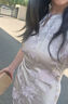 JK&JSJKJS【碧聆風(fēng)】人絲提花 國風(fēng)旗袍女新中式長裙氣質(zhì)高級(jí)感連衣裙 紫色 S 曬單實(shí)拍圖