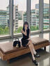 GARNUO黑色連衣裙子女夏季法式赫本風小個子收腰顯瘦無袖背心小黑裙短裙 黑色 XL 【121-135斤】 曬單實拍圖