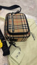 博柏利（BURBERRY）Vintage時(shí)尚復古格紋男女同款小牛皮相機包單肩斜挎包【現貨】 典藏米色8010152 曬單實(shí)拍圖