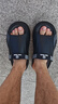 大嘴猴（paul frank）涼拖鞋男夏新款耐磨外穿運動(dòng)一字涼拖戶(hù)外開(kāi)車(chē)踩屎感沙灘涼鞋 黑灰 40-41 【標準碼】 曬單實(shí)拍圖