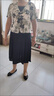 曼利鳥(niǎo)假兩件連衣裙中老年女夏裝媽媽裙子夏季50-60歲減齡時(shí)尚洋氣套裝 水墨畫(huà)[蕾絲長(cháng)裙] 2XL [建議105-120斤] 曬單實(shí)拍圖